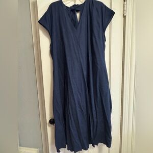 Universal Standard linen tie back dress